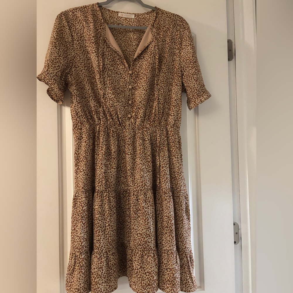 Elegant Animal Print Mini Dress